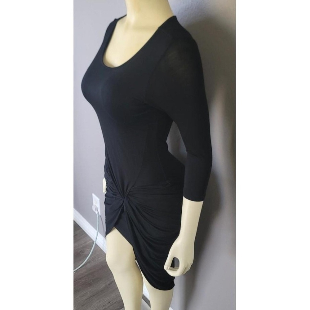 Elegant Black Ruched Dress